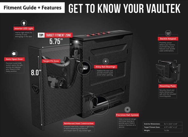 Vaultek SE20 Compact Slider Hand Gun Safe - Image 3