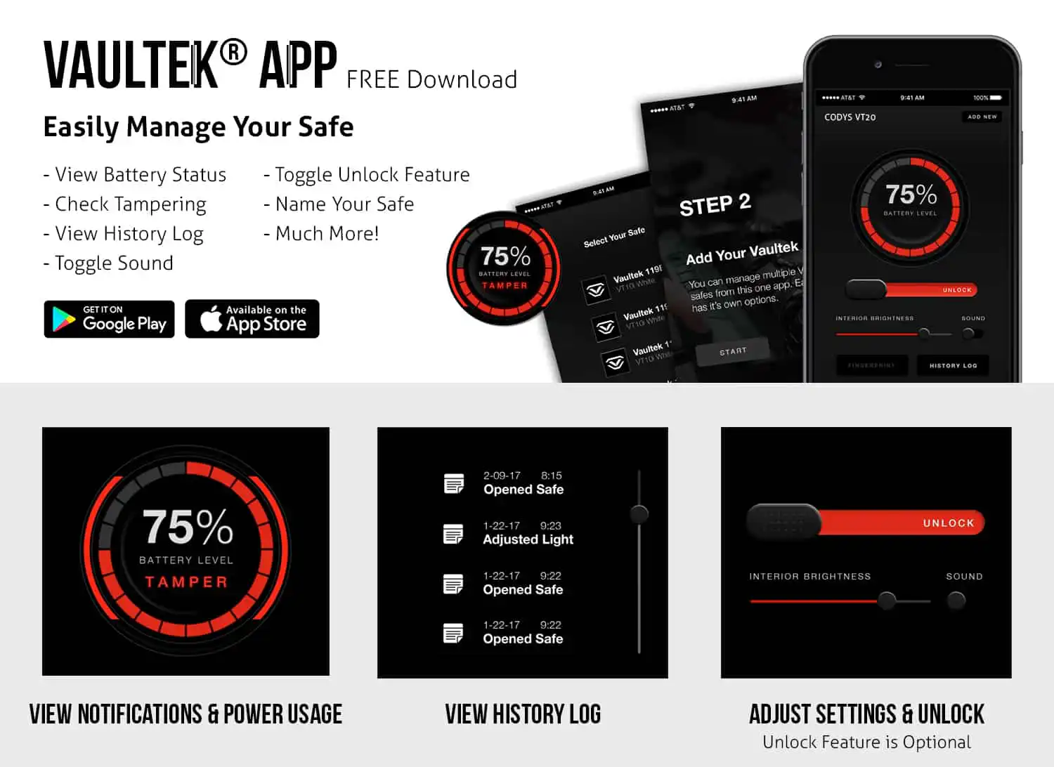 VAULTEK VT20-BK Bluetooth Smart Safe with Auto-Open Lid and Rechargeable Battery - Image 3