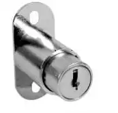 National 1 inch Push-In Cabinet/ Drawer Lock - Satin Chrome Finish C804326D