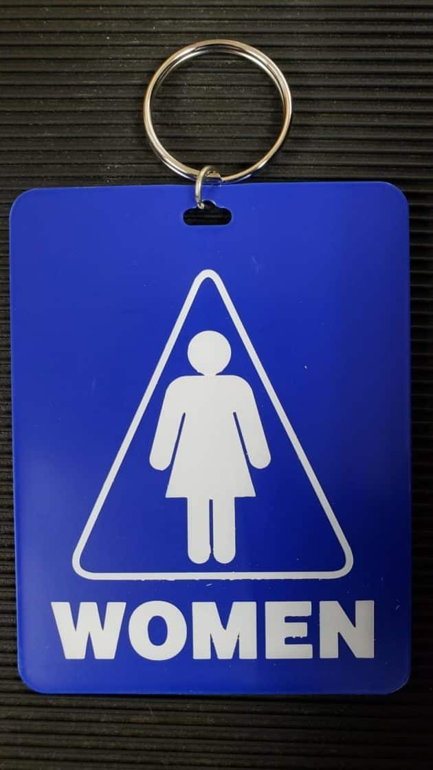 Woman Key Tag