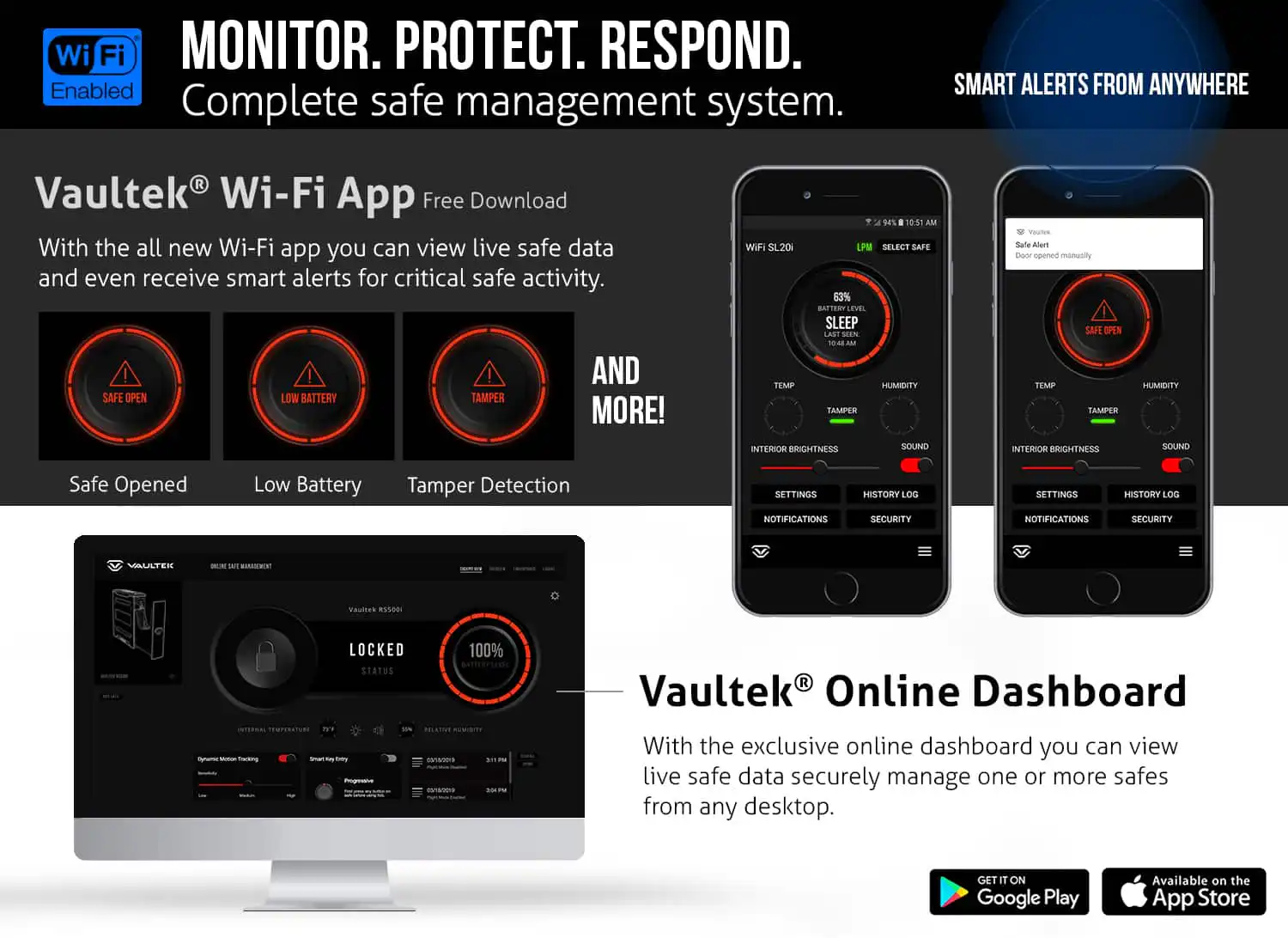 Vaultek NSL20i Slider WiFi Biometric Full-Size Rugged Slider Safe - Image 3