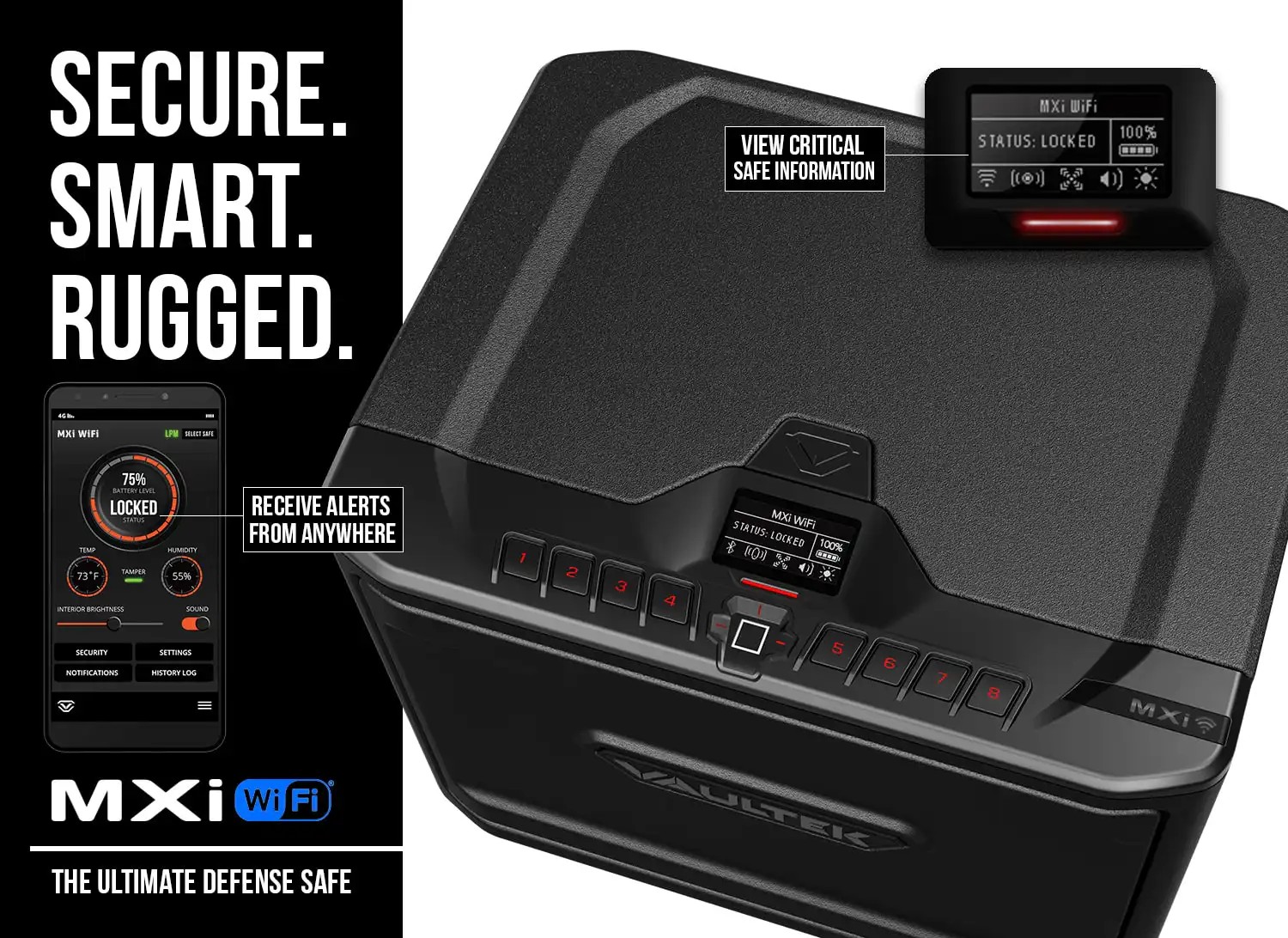 Vaultek NMXi-WiFi Large Capacity Rugged WiFi Smart Safe with Biometric Lock