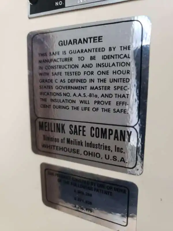 Pre-Owned Meilink Office Safe 1 Hour Fire - Image 2